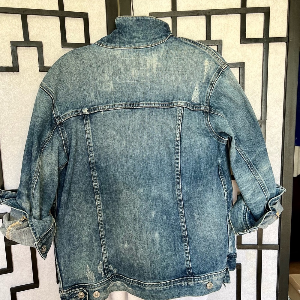 AG Jeans Adriano Goldschmied 17 Year Grouge Boyfriend Denim Jacket M - Picture 3 of 10